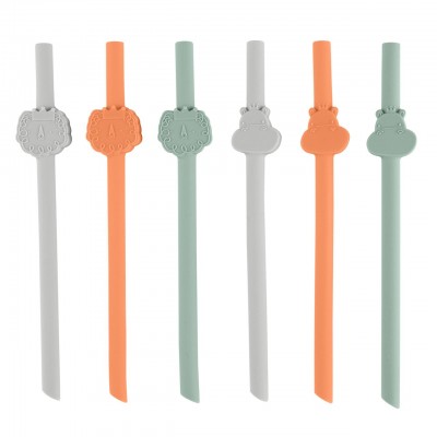 Chicco Cannucce in silicone - 6pcs 12M+ 