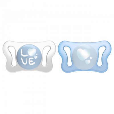 Succhietto Chicco Physio Forma Micrò Blu Silicone 2 pz 0-2 m