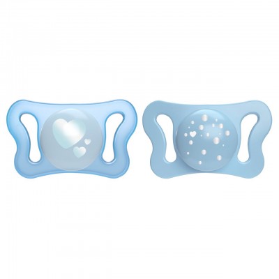 Succhietto Chicco Physio Forma Micrò Blu Silicone 2 pz 0-2 m