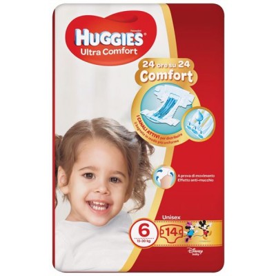 Pannolini Huggies Ultra Comfort 15-30 Kg Misura 6 (14pz)