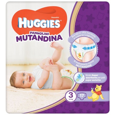Pannolini Huggies Mutandina 6-11 Kg Misura 3 (17pz)