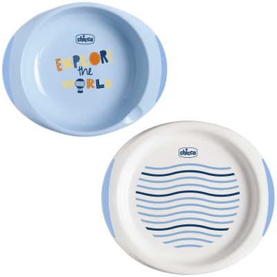Set Piatti Chicco Baby's Dish Set Azzurro 2 pz