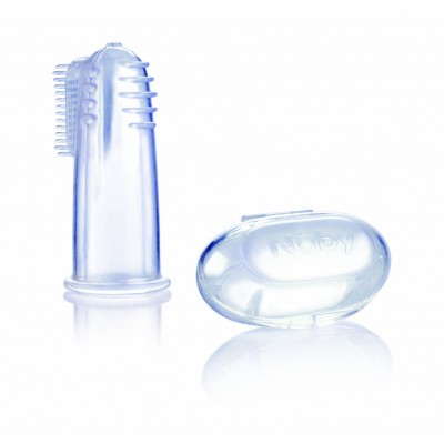 Spazzolino Da Dito Nuby Natural Touch con Contenitore
