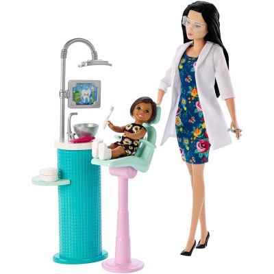 Bambola Barbie Playset Dentista Capelli Neri