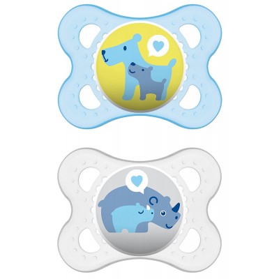 Succhietti Mam Original 2-6m Silicone Giallo/Azzurro