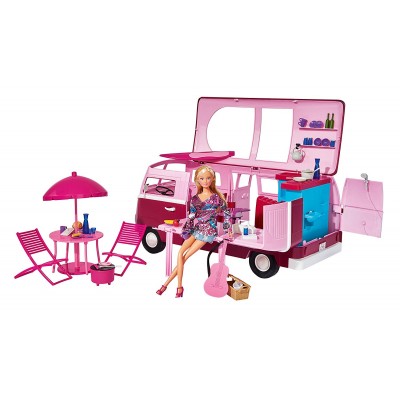 Playset Bambola Simba Steffi Love Camper Rosa