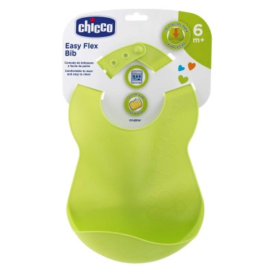 Bavaglino Pappa Chicco Rigido Con Tasca Verde
