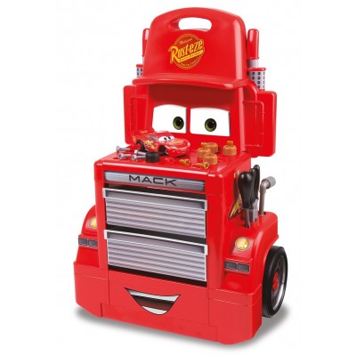 Cars 3 Mack Truck Trolley Smoby Banco Officina Smoby Cars 3 Mack Truck Trolley + Macchinina Saetta McQueen