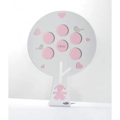 Portafoto LeBebé Albero Tondo Rosa