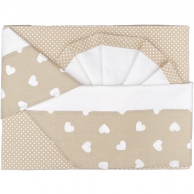 Set Lenzuola Andy & Helen per Maxi Culla Ricamato F3 3 pz Beige