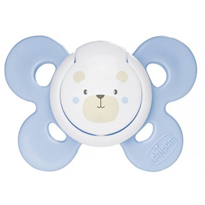 Succhietto Chicco Physio Comfort Caucciù Orsetto Bianco Celeste 0-6m