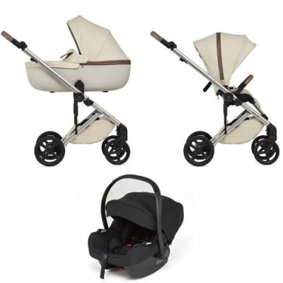 Trio Anex Eli Muse (Capazo,Chasis,Asiento Silla de Paseo ,Silla de Coche Cosmo y Adaptadores para Grupo 0+)