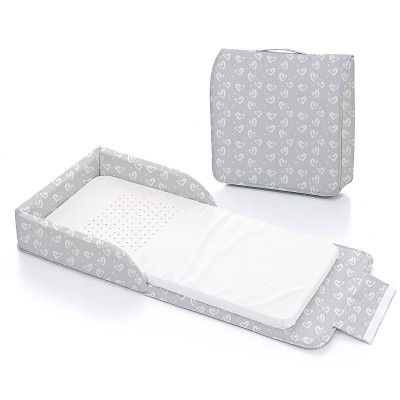Co-Lettino da Viaggio 2 in 1 Bolin Bolon Cuori Grigio