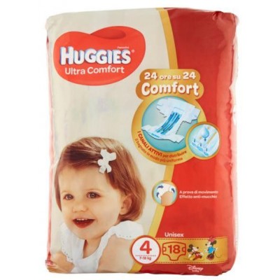 Pannolini Huggies Ultra Comfort 7-18 Kg Misura 4 (18pz)