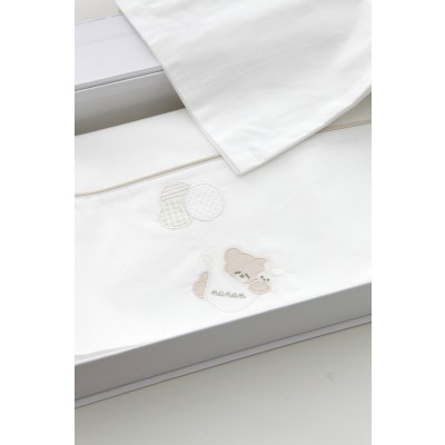 Set Lenzuola Nanan per Lettino Palloncino Bianco