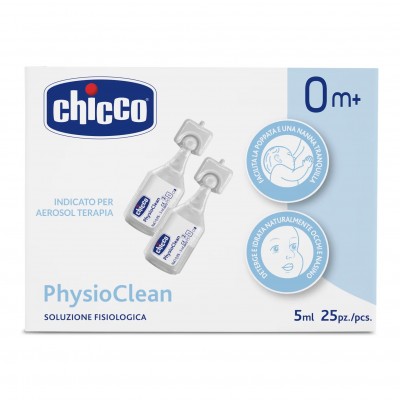 Chicco PhysioClean Solución Fisiológica 5 ML 25 Pzas Soluzione Fisiologica Chicco PhysioClean 5 ML 25 Pz