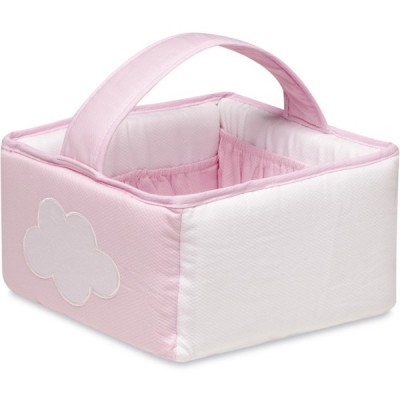 Cestino Portaoggetti Pirulos Orsetto Star Bianco/Rosa