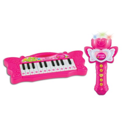  Mini Tastiera Bontempi 22 Tasti con Microfono Rosa