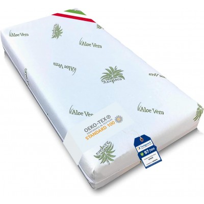 Kiby Materasso per Lettino in Aloe Vera OEKO TEX CLASSE 1 (180 x 80 x 12)