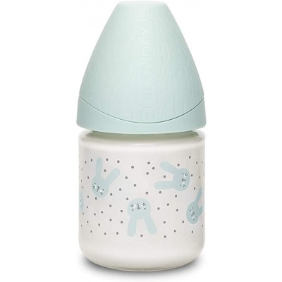 Biberon Suavinex in Vetro Hygge Verde Acqua 120 ml Flusso Lento