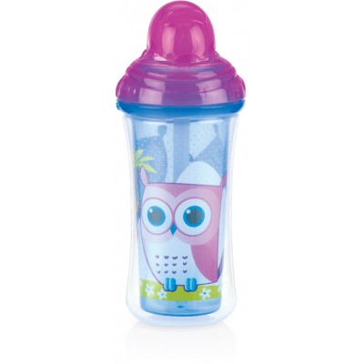  Tazza con Cannuccia Nuby Thin Flip-It 270ml Blu/Viola