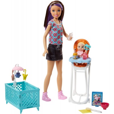 Bambola Barbie Playset Skypper Babysitter
