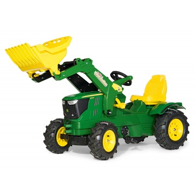  Trattore a Pedali con Ruspa Rolly Toys Farmtrac John Deere con Ruote Gonfiabili