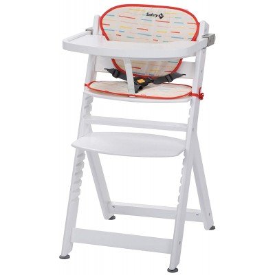 Seggiolone Pappa Evolutivo Safety 1st Timba Red Lines/White Wood