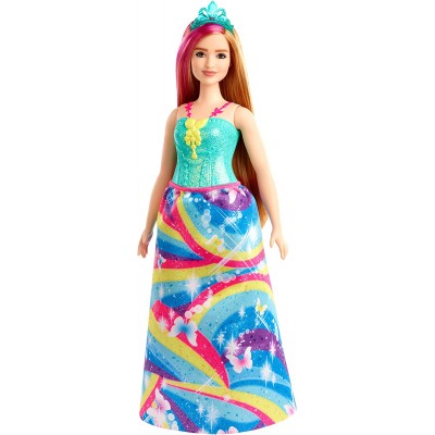 Bambola Barbie Dreamtopia Bionda con Ciocca Rosa