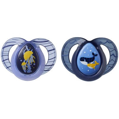 Succhietto Tommee Tippee 2 Pz Night Time 6-18m Blu