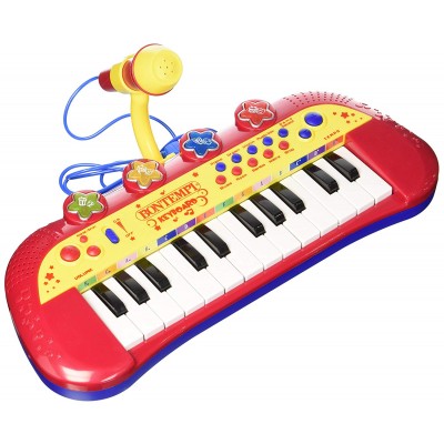  Mini Tastiera Bontempi 24 Tasti con Microfono Rosso Giallo