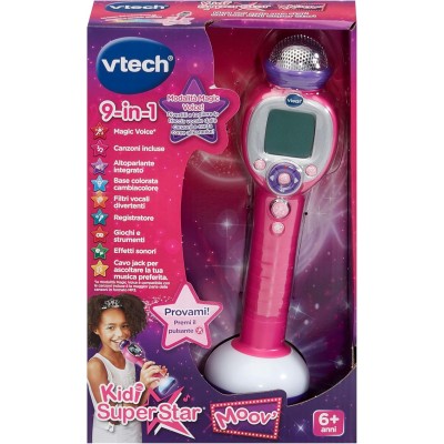 VTech Kidi SuperStar Moov-Microfono Karaoke con Tecnologia Magic Voice 6+anni