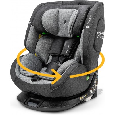 Osann One360 i-Size, asiento infantil giratorio de 360 grados, 40 – 150 cm, con Isofix – Universe Grey