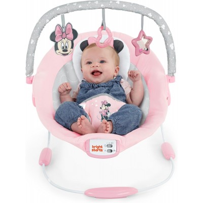 Bright Starts MINNIE MOUSE Sdraietta Vibrante per Neonati fino a 9 kg Rosy Skies