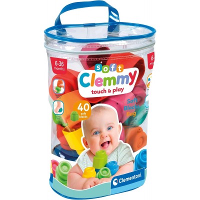Mattoncini Morbidi Clementoni Soft Clemmy Sacca 40 Pz