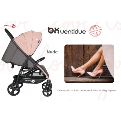 Passeggino Baciuzzi BX 22 Nude Portata 22 Kg con Parapioggia