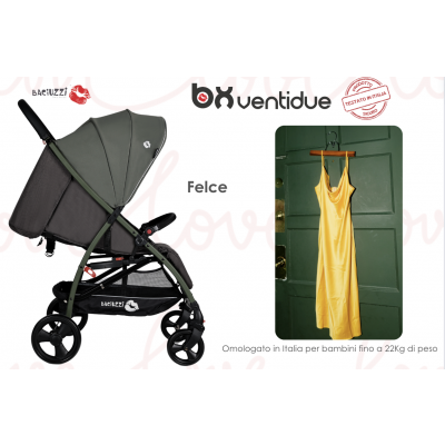 Passeggino Baciuzzi BX 22 Felce Portata 22 Kg con Parapioggia