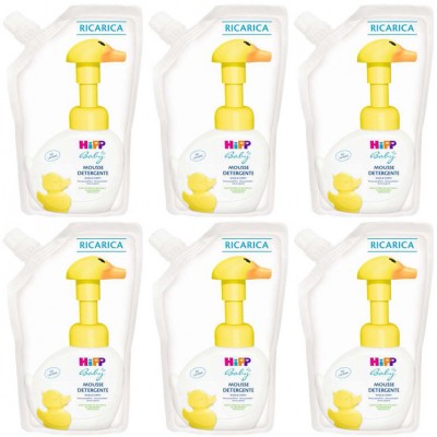 Kit Ricarica Hipp Baby per Mousse Detergente 6 confezioni da 250ml