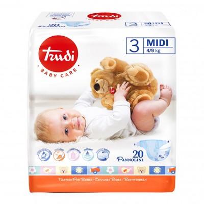 Pannolini Trudi 4-9 Kg Misura 3 Midi (20pz)