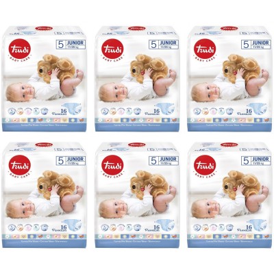 Kit Pannolini Trudi 11-25 Kg Misura 5 Junior 6 Pacchi da 16 pz