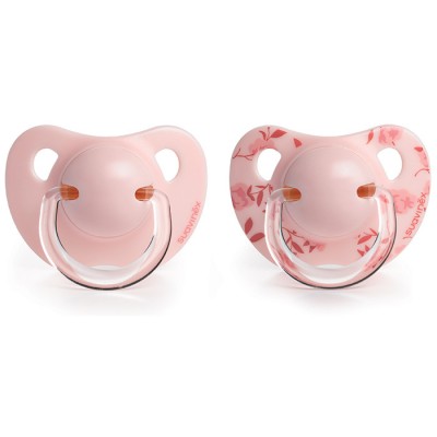 Set 2 Succhietti Suavinex Anatomico Lattice Liberty +6 m Evolution Rose Rosa /