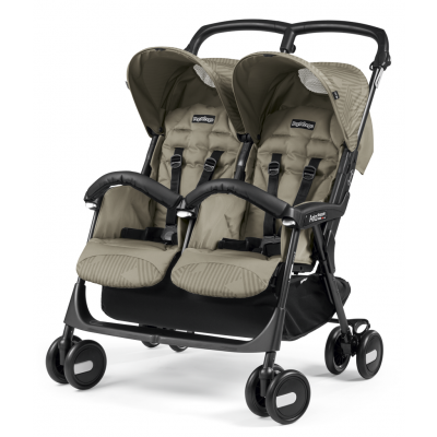 Passeggino Gemellare Peg Perego Aria Twin Shopper Geo Beige