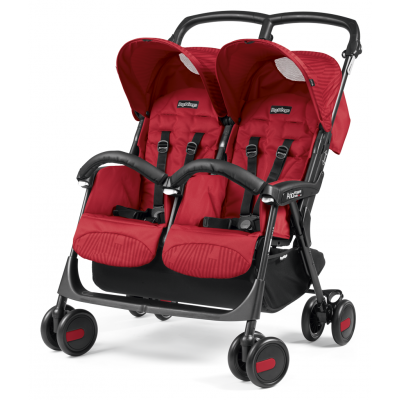 Passeggino Gemellare Peg Perego Aria Twin Shopper Geo Red