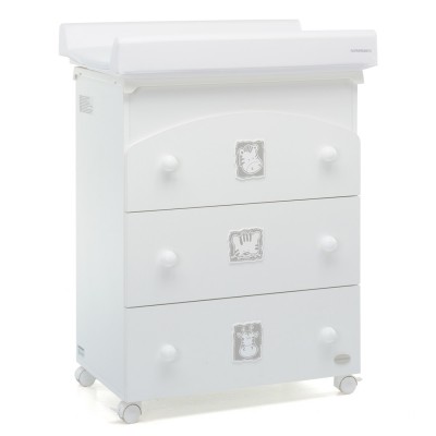 Cassettiera Fasciatoio Foppapedretti Babyzoo Bianco