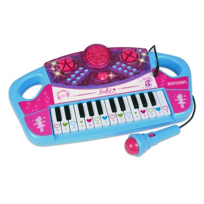 Mini Tastiera Bontempi 24 Tasti con Microfono Rosa