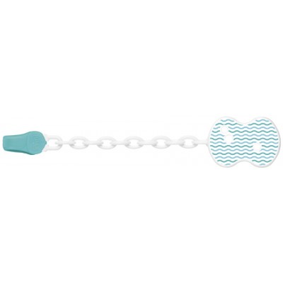 Clip Chicco Con Catenella Azzurro Onde