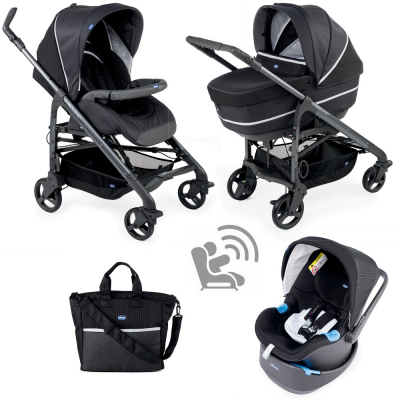 Trio Cochecito Combinee Chicco Love Up Bebe Care Pure Black Trio Chicco Love Up Bebe Care Pure Black