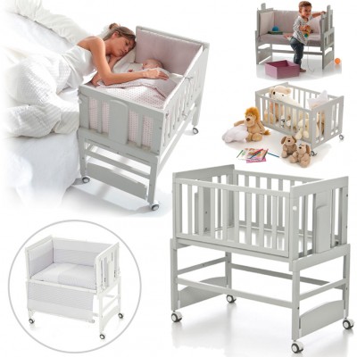 Culla Bolin Bolon Allegra 5 in 1 con Struttura Grigia + Materasso + Completo Piumone Grigio Angy Culla Bolin Bolon Allegra 5 in 1 con Struttura Grigia + Materasso + Completo Piumone Grigio Angy