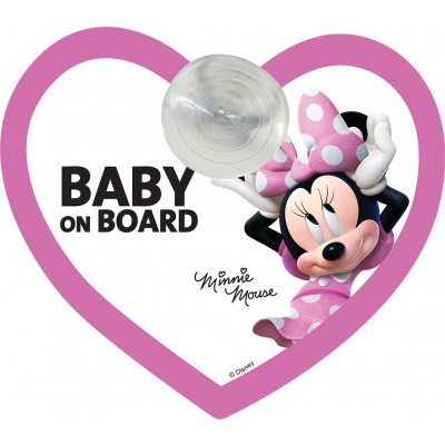 Segnale Auto con Ventosa Baby On Board Disney by Colzani Minnie