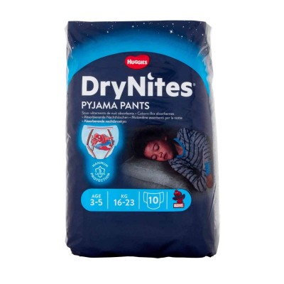 Pannolini Huggies DryNites Mutandine Spiderman 3-5 Anni 16-23 Kg (10 pz)